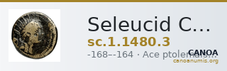 Seleucid Coins (part 2) 1480.3 — CANOA
