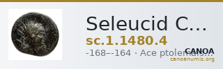 Seleucid Coins (part 2) 1480.4 — CANOA