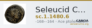 Seleucid Coins (part 2) 1480.6 — CANOA