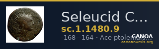 Seleucid Coins (part 2) 1480.9 — CANOA