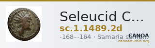 Seleucid Coins (part 2) 1489.2d — CANOA