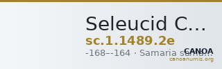 Seleucid Coins (part 2) 1489.2e — CANOA