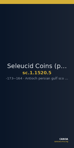 Seleucid Coins (part 2) 1520.5 — CANOA