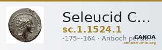 Seleucid Coins (part 2) 1524.1 — CANOA