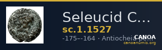 Seleucid Coins (part 2) 1527 — CANOA