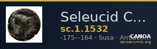Seleucid Coins (part 2) 1532 — CANOA