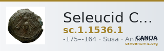 Seleucid Coins (part 2) 1536.1 — CANOA