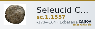 Seleucid Coins (part 2) 1557 — CANOA