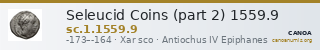 Seleucid Coins (part 2) 1559.9 — CANOA