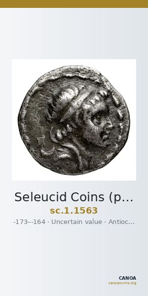 Seleucid Coins (part 2) 1563 — CANOA