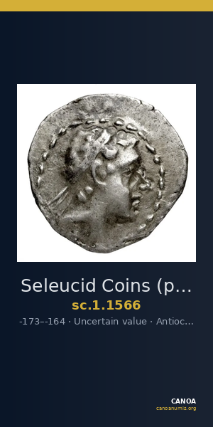 Seleucid Coins (part 2) 1566 — CANOA
