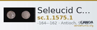 Seleucid Coins (part 2) 1575.1 — CANOA