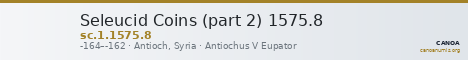 Seleucid Coins (part 2) 1575.8 — CANOA
