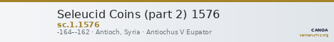 Seleucid Coins (part 2) 1576 — CANOA
