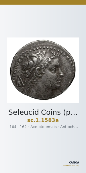 Seleucid Coins (part 2) 1583a — CANOA