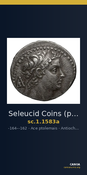 Seleucid Coins (part 2) 1583a — CANOA