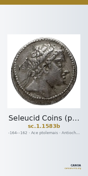 Seleucid Coins (part 2) 1583b — CANOA