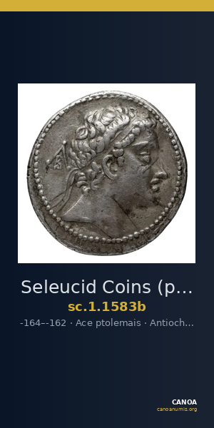 Seleucid Coins (part 2) 1583b — CANOA