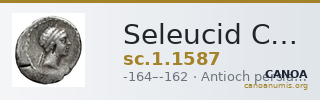 Seleucid Coins (part 2) 1587 — CANOA
