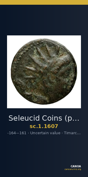 Seleucid Coins (part 2) 1607 — CANOA