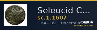 Seleucid Coins (part 2) 1607 — CANOA