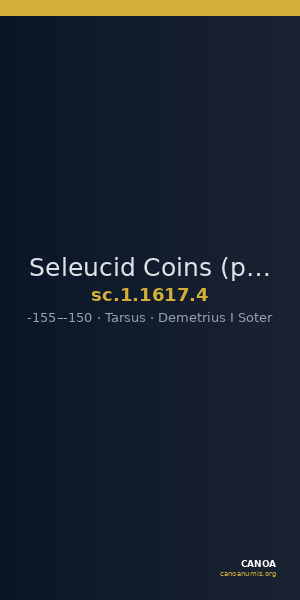Seleucid Coins (part 2) 1617.4 — CANOA