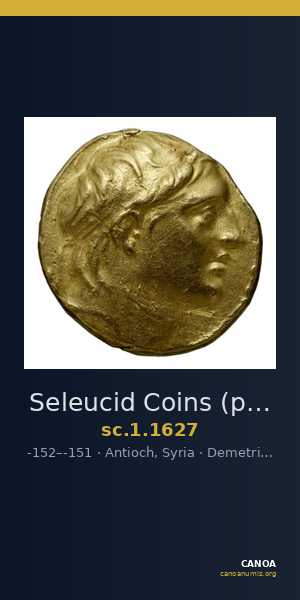 Seleucid Coins (part 2) 1627 — CANOA