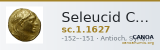 Seleucid Coins (part 2) 1627 — CANOA