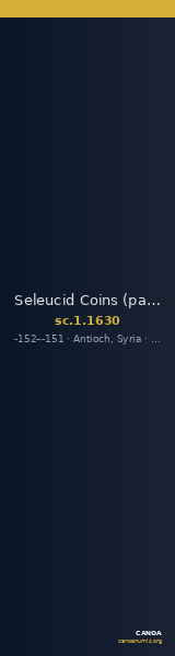 Seleucid Coins (part 2) 1630 — CANOA