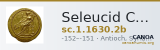 Seleucid Coins (part 2) 1630.2b — CANOA