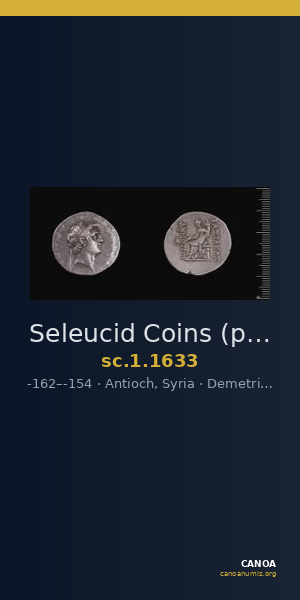 Seleucid Coins (part 2) 1633 — CANOA
