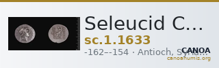 Seleucid Coins (part 2) 1633 — CANOA