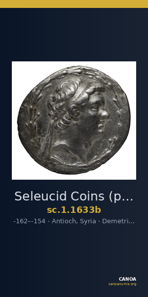 Seleucid Coins (part 2) 1633b — CANOA
