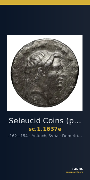 Seleucid Coins (part 2) 1637e — CANOA