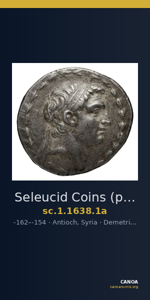 Seleucid Coins (part 2) 1638.1a — CANOA