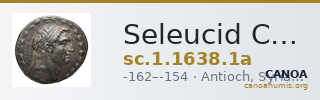 Seleucid Coins (part 2) 1638.1a — CANOA