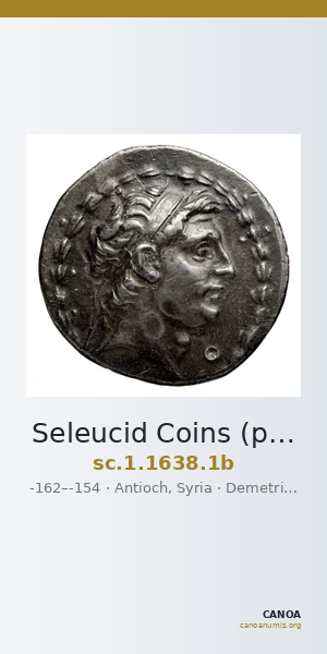 Seleucid Coins (part 2) 1638.1b — CANOA