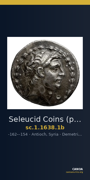 Seleucid Coins (part 2) 1638.1b — CANOA