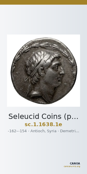 Seleucid Coins (part 2) 1638.1e — CANOA