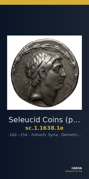 Seleucid Coins (part 2) 1638.1e — CANOA