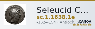 Seleucid Coins (part 2) 1638.1e — CANOA