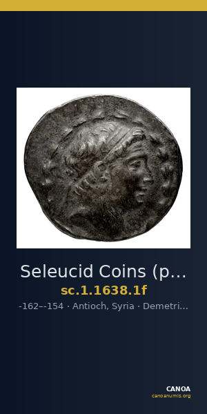 Seleucid Coins (part 2) 1638.1f — CANOA