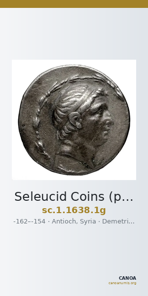 Seleucid Coins (part 2) 1638.1g — CANOA
