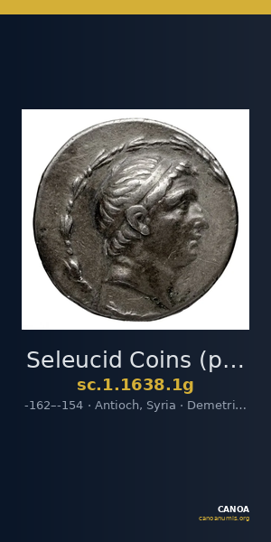 Seleucid Coins (part 2) 1638.1g — CANOA