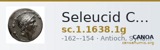 Seleucid Coins (part 2) 1638.1g — CANOA