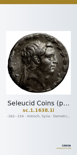 Seleucid Coins (part 2) 1638.1i — CANOA