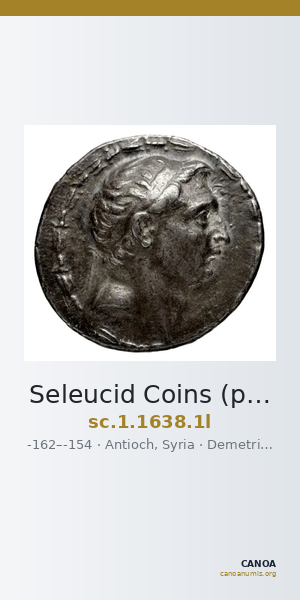 Seleucid Coins (part 2) 1638.1l — CANOA