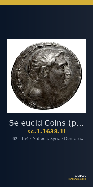 Seleucid Coins (part 2) 1638.1l — CANOA