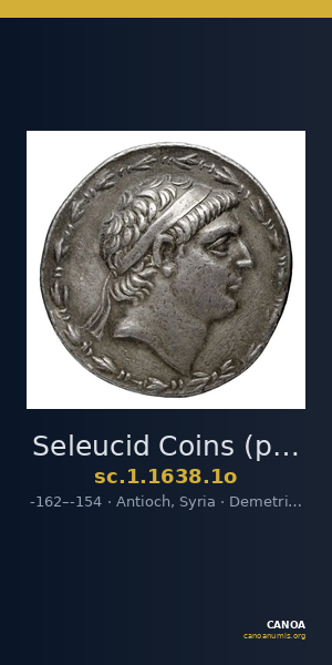 Seleucid Coins (part 2) 1638.1o — CANOA