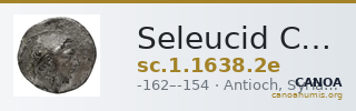 Seleucid Coins (part 2) 1638.2e — CANOA